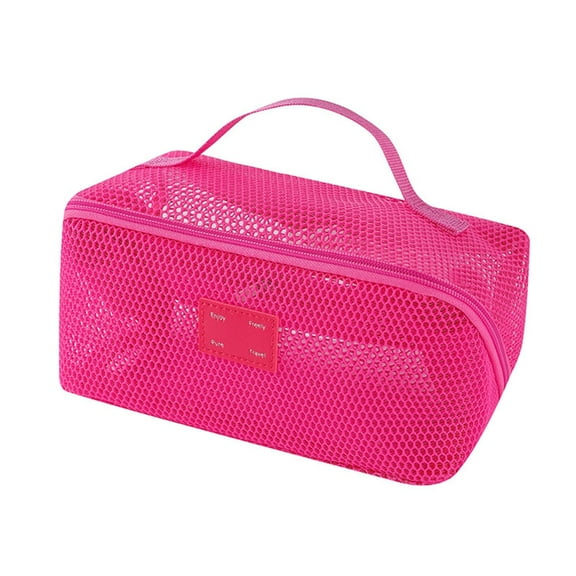 Fashionable Mesh Toiletry Organiser Bag Multiple Pockets Container For Cosmetics Skincare And Travel Essential