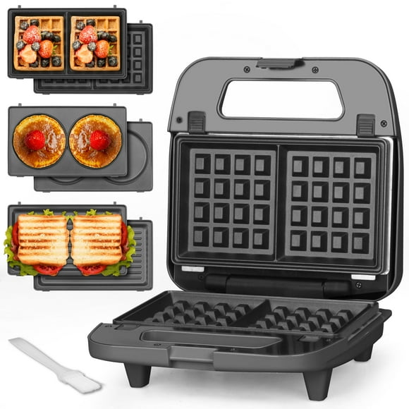 Wafflera Baker's Friend 3 en 1 Mini con Placas Removibles