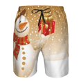 thumbnail image 4 of Yiaed Christmas Snowman Gift Print Men's Swim Trunks with Lining Quick Dry Sports Shorts Beach Shorts Boardshorts-XX-Large, 4 of 5