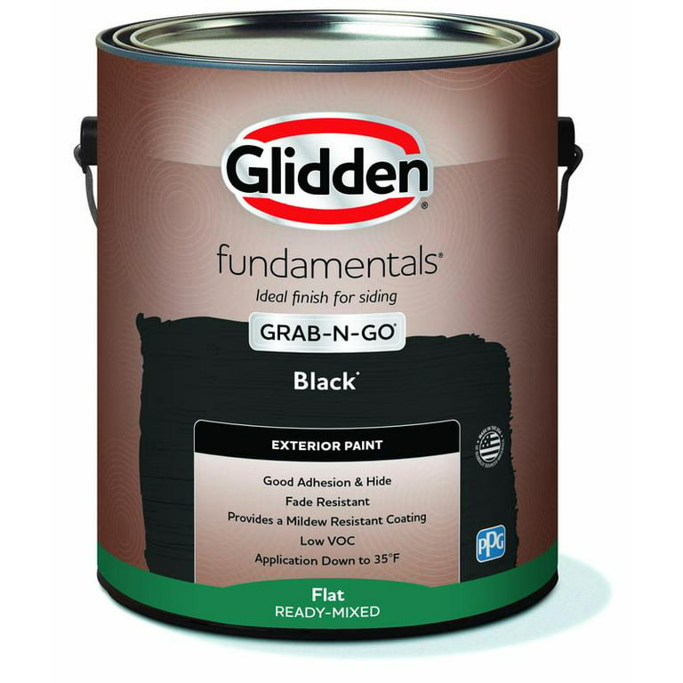 Glidden Grab-N-Go Barn & Fence Wood Exterior Paint Flat, White, 1 Gallon 