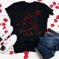 thumbnail image 4 of CEHVOM Women's Shirt Tees Funny Cute Short Sleeve Fall T Shirt Hearth Love Shirt Gift Tops Blouse Gift For Couples, 4 of 6