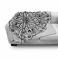 thumbnail image 3 of Mandala Soft Flannel Fleece Throw Blanket, Floral Cosmos Traditional Pattern Monochrome Print, Cozy Plush for Indoor and Outdoor Use, 60" x 80", Black White, by Ambesonne, 3 of 6