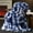 Tie-dye Blue, variant on Amelie Home Faux Rabbit Fur Throw Blanket – Soft Plush Bubble Texture for Couch or Bed