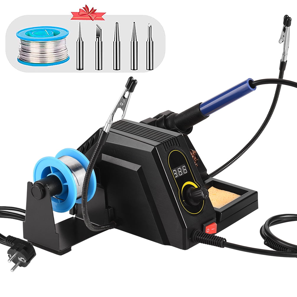 60W Soldering Iron Kit Electronics Welding Irons Solder Tools Adjustable Temp 
