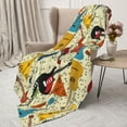 thumbnail image 4 of Throw Blanket for Couch Sofa and Bed, Different Kind Of Guitars Super Soft Plush Throw Blanket, Fuzzy Cuteness Comfy Warm Washable Flannel Blanket & Throws for All Season 50"x40", 4 of 7