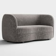 thumbnail image 3 of Furniture of America Sonya Tuxedo Style Upholstered Boucle Fabric Charcoal Gray Loveseat, 3 of 11