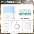 thumbnail image 3 of Thermal Mini Printer, Portable Inkless Sticker Maker, Bluetooth Printer for Phone, Wireless Label Printer with Tape, Free Cut Small Pocket Printer for Notes&Children DIY, Compatible with iOS&Android, 3 of 10