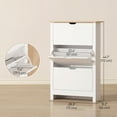 thumbnail image 3 of HOMCOM Narrow Shoe Cabinet for Entryway w/ 3 Flip Drawers Adjustable Shelf, 3 of 10