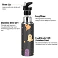 thumbnail image 3 of Yayeee 33oz Insulated Water Bottle Double Wall Stainless Steel with Flip Straw Lid, Black Halloween Ghosts, 3 of 7