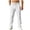 02-White, variant on Ecqkame Men's Straight Leg Cotton Linen Pants Casual Loose Solid Color Elastic Waist Pant Lightweight Comfortable Trousers with Pockets Blue XXL