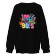 thumbnail image 4 of SONXAHE Women's Graphic Print Crew Neck Sweatshirt Oversized Fit Retro 90s Fall Pullover Tops, 4 of 5
