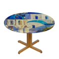 thumbnail image 3 of Orinice Impressionist Painting Round Table Cover Stain Resistant Washable Indoor Outdoor Tablecloth Kitchen Dining Wedding Parties 100% Polyester Fiber 46-50, 3 of 8