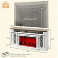 thumbnail image 4 of PLAUIN 70" Farmhouse Fireplace TV Stand with 33" Electric Fireplace, White & Barnwood, 4 of 6