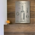 thumbnail image 5 of Luxe Metal Art 'Bottle Blueprint Patent Parchment' Metal Wall Art, 12"x16", 5 of 9