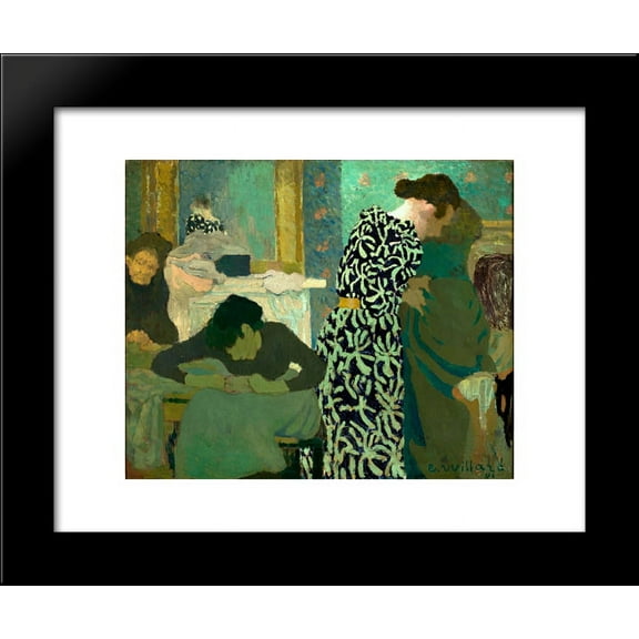 The Flowered Dress 20x24 Framed Art Print by Edouard Vuillard