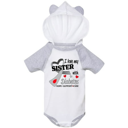 

Inktastic I Love my Sister with Diabetes Gift Baby Boy or Baby Girl Bodysuit