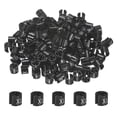 thumbnail image 1 of Uxcell 100-Pack Marcadores de Perchas para Ropa, Clips de Tamaño de Plástico XL Codificados por Color para Prendas que se Ajustan a Varillas de 3mm-5mm [Negro], 1 of 6