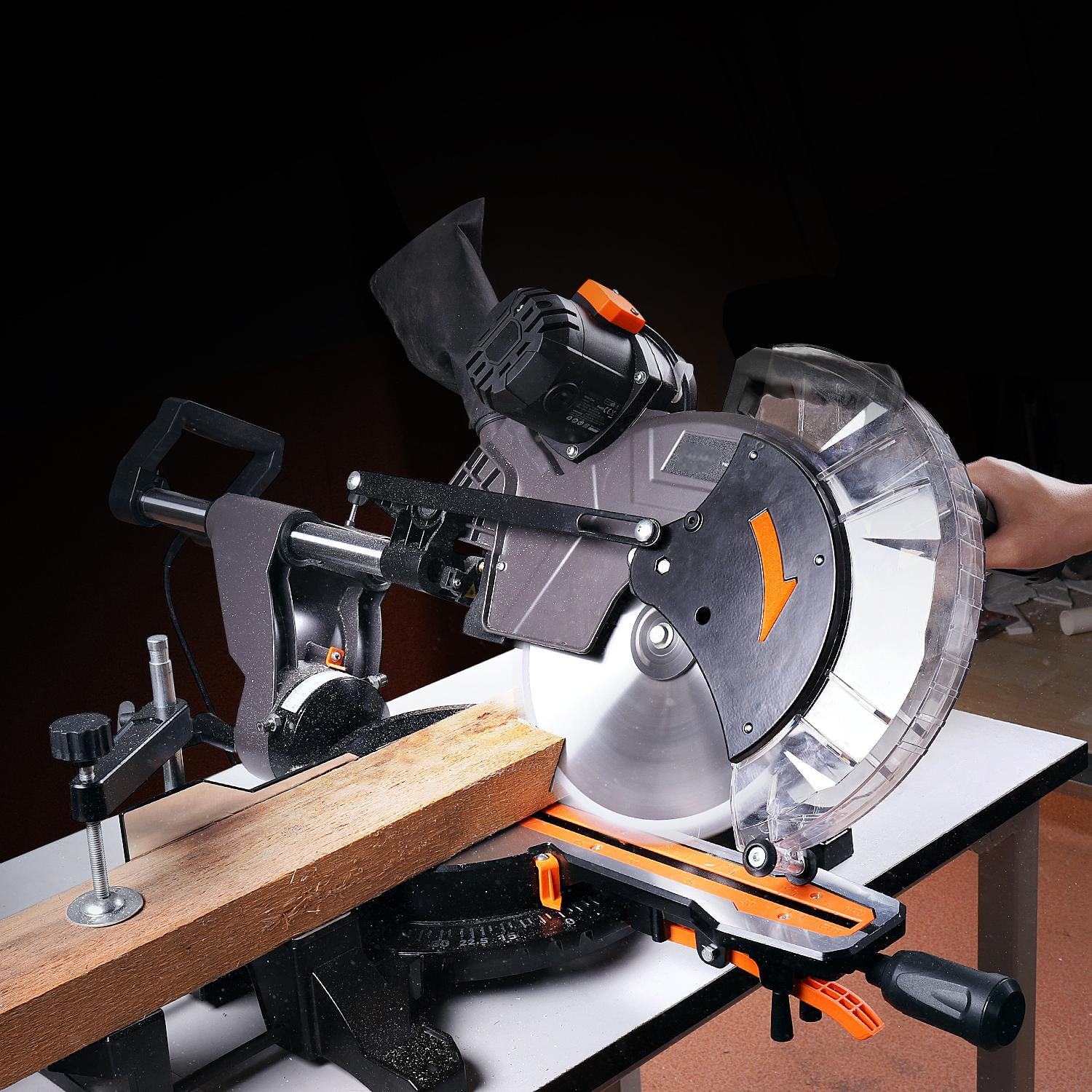 DOVAMAN 15A 12 in Dual Sliding Miter Saw, 3800 RPM