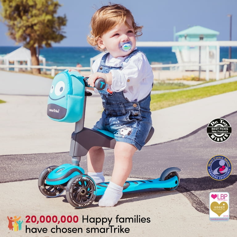 smarTrike T1 3 in 1 Toddler Kick Scooter with LED Lights 15M