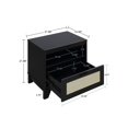thumbnail image 3 of Manhattan Comfort Sheridan Table de Nuit Moderne en Canne, Noir, 3 of 5