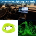 thumbnail image 3 of Cuerda de luz LED EL de 3 metros Unique Bargains, tira de iluminación interior para automóvil, luz neón flexible para decoración de automóviles, caja de baterías (3V) verde fluorescente, 3 of 7