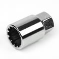 thumbnail image 5 of J2 Engineering LN-T7-014-15-SL J2 Engineering 7075 -T6 Forged Aluminum M12X1.5 20Pcs 50mm Height Open -End Lug Nut Set w / Socket Adapter (Silver), 5 of 6