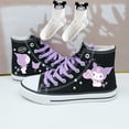 thumbnail image 1 of Kuromi Cinnamon Dog Melody primavera y verano lindos zapatos de lona altos combinables para estudiantes femeninas zapatillas informales con grafiti, 1 of 5