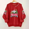 thumbnail image 2 of Tfken Christmas Toddler Child Boys Sweatshirt Long Sleeve Crew Neck Car Print Pullover Shirts Winter Cozy Tops Child Size 5-6 Years, 2 of 3