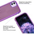 thumbnail image 3 of IBAOLEA Compatible avec Étui iPhone 11, Étui Hybride Antichoc Robuste en PC Dur et Caoutchouc Souple Trois Couches Protection contre les Chutes pour IBAOLEA iPhone 11 6.1 Pouces 2019, Marbre Vert Violet, 3 of 7