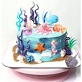 thumbnail image 4 of GallaRato - Decoraci&oacute;n para tartas bajo el mar, 16 unidades, decoraci&oacute;n de pastel de oc&eacute;ano, suministros para fiestas de peces diablo, pulpo, caballito de mar, 4 of 7