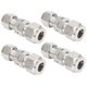 thumbnail image 2 of 4Pcs Ferrule Compression Fitting 2?Touch Straight Bulkhead Connector 304 Stainless Steel10x8, 2 of 5