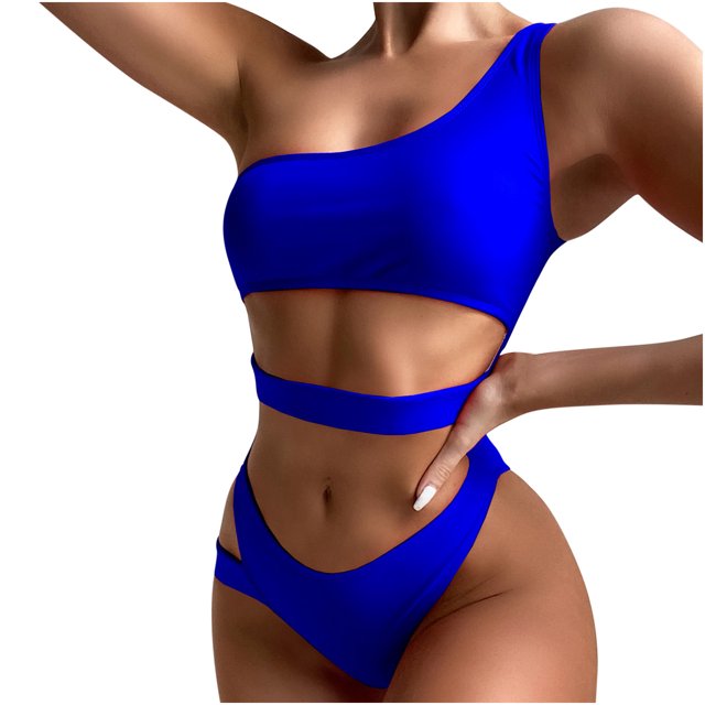 Bikini sexy para mujer Sólido Ahueca hacia fuera Traje de baño de una pieza Traje de baño Conjunto de ropa de playa Fridja nalpqowj23768