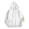 thumbnail image 6 of Wang6 Christmas Hoodies for Women Plus Size Funny Back Merry Christmas Letter Print Hooded Sweatshirts Long Sleeve V Neck Xmas Holiday Party Graphic Pullovers Tops with Pocket X_White XL, 6 of 8