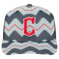 thumbnail image 2 of Men's New Era Denim/Navy Cleveland Guardians Aztec Denim 9SEVENTY Adjustable Hat, 2 of 5