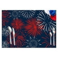 thumbnail image 2 of 4th of July Placemats Set of 4 Rustic Patriotic Memorial Day Placemats for Dining Table Blue Truck Gnome Independence Day Home Kitchen Decorations 13x16.5 Inch, 2 of 4