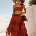 thumbnail image 4 of JASGOOD Boho Turquoise Belt for Women Wax Rope Braided Waist Belt Western Hand-Woven Bead Tassel Belts for Dresses, 4 of 8