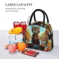 thumbnail image 6 of Haiem Riverside Meditating Cat Printed Lunch Bag Women, Lunch Box Lunch Bag for Women, Small Leakproof Cute Lunch Tote Large Capacity Reusable Insulated Cooler Lunch Container, 6 of 6
