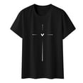 thumbnail image 4 of Women Causal Letter Printed T Shirt Graphic Short Sleeve T Shirt Workout Tops T Shirts Ling Sleeve Shirt Women's Graphic Long Sleeve Spandex Shirt Casual Raglan Tee Juniors Graphic Tops Turtle Neck, 4 of 4