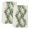 thumbnail image 2 of Sage Green Leaves Kitchen Towels Set of 2, Summer Botanical Retro Art Wooden Absorbent Dish Towels for Kitchen, Microfiber Hand Towel, Quick Drying Tea Towel for Cleaning Decorative Dishcloths, 2 of 7