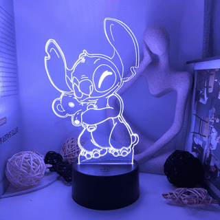 Nutyser 3D Night Light for Kids - Stitch Anime 3D lamp with Remote & Smart  Touch 16 Colors Changing Led Light - Dimmable Toys for Teens Boys Girls