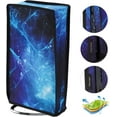 thumbnail image 3 of PlayVital Vertical Dust Cover for ps5 Slim Digital Edition(The New Smaller Design), Nylon Dust Proof Protector Waterproof Cover Sleeve for ps5 Slim Console - Blue Nebula, 3 of 8