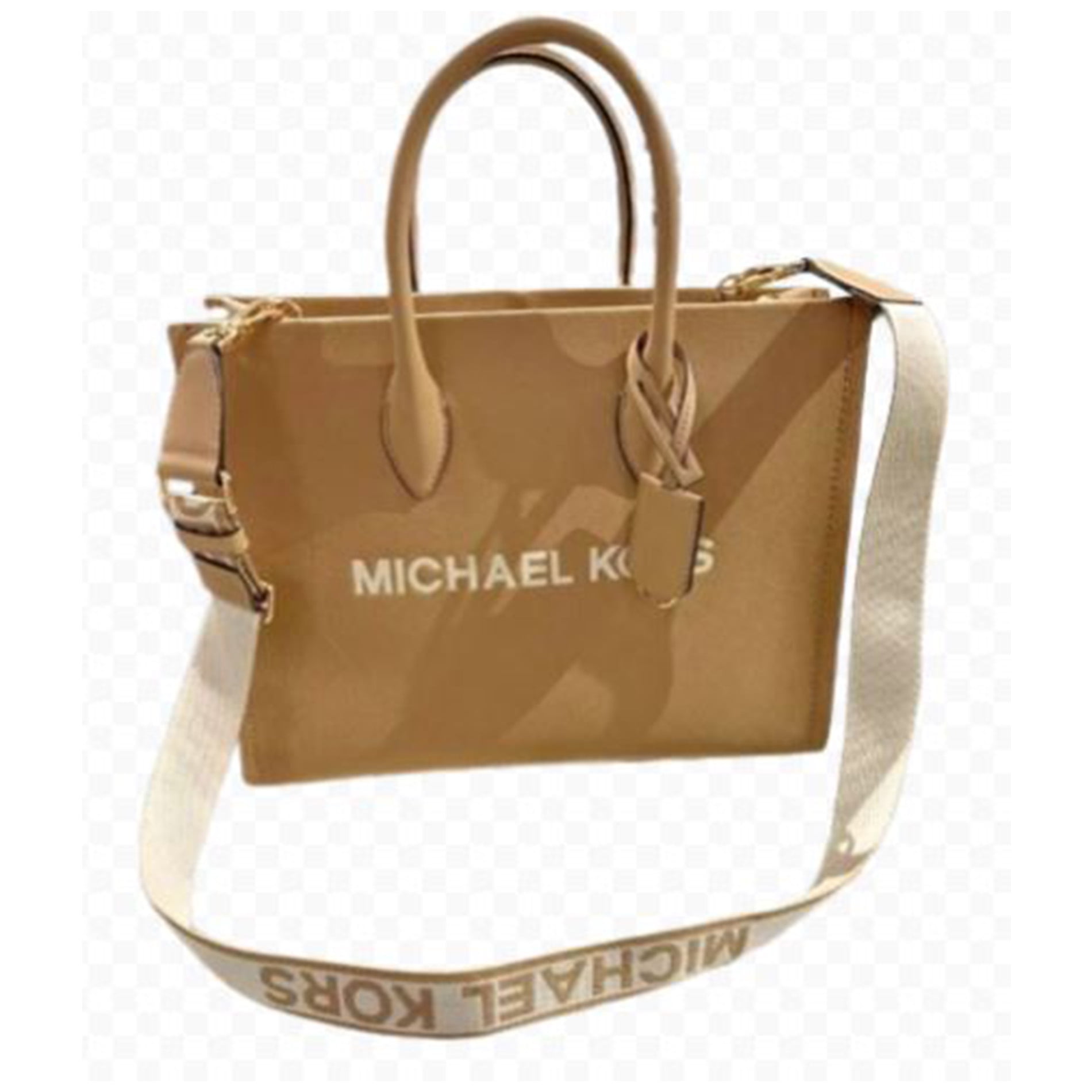 MICHAEL KORS　トートバッグ　A4可　レザー　ベージュ　I933 極美品 マイケルコース トートバッグ A4収納 ロゴ金具 レザー