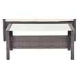 thumbnail image 3 of SAFAVIEH Avaron Outdoor Patio 4 Piece Conversation Set, Brown/Beige, 3 of 6