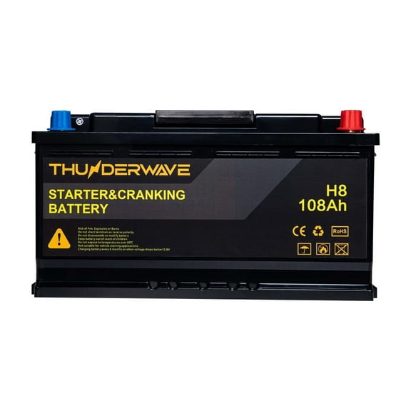 Thunderwave H8 108AH Lithium Battery 12.8 V Vehicle Battery Group 49, 1188 CCA for Car