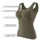 thumbnail image 5 of Top de ropa interior térmica para mujer, camisetas sin mangas con sujetador incorporado, camisa de invierno de capa básica, 2XL, 5 of 7