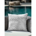 thumbnail image 3 of Outdoor Pillows Waterproof, Gery Coastal Palm Leaves Throw Pillows with Inserts Included, Summer Tropical Botanical Indoor Outdoor Decorative Lumbar Pillow for Bed/Couch/Patio 18"x18", 1Pcs, 3 of 8