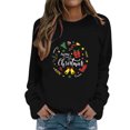 thumbnail image 1 of VBARHMQRT Sweat à Capuche Imprimé Léopard pour Femmes Col Rond Manches Longues Cadeau Imprimé Grande Taille Ample et Épais, 1 of 4
