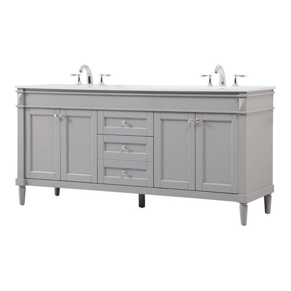 72 inch double bathroom vanity in grey