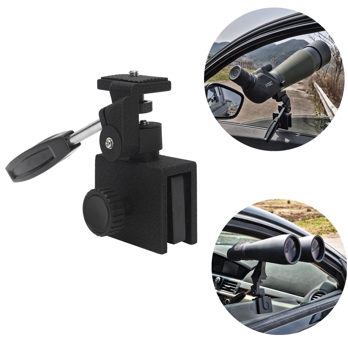 Black Vehicles Car Window Mount For Camera Monocular Telescopes