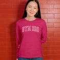 thumbnail image 4 of Gym Bro Women's Long Sleeve T-shirt Fitness Alpha Sigma Workout Rat Pump Cover Rizz, 4 of 7